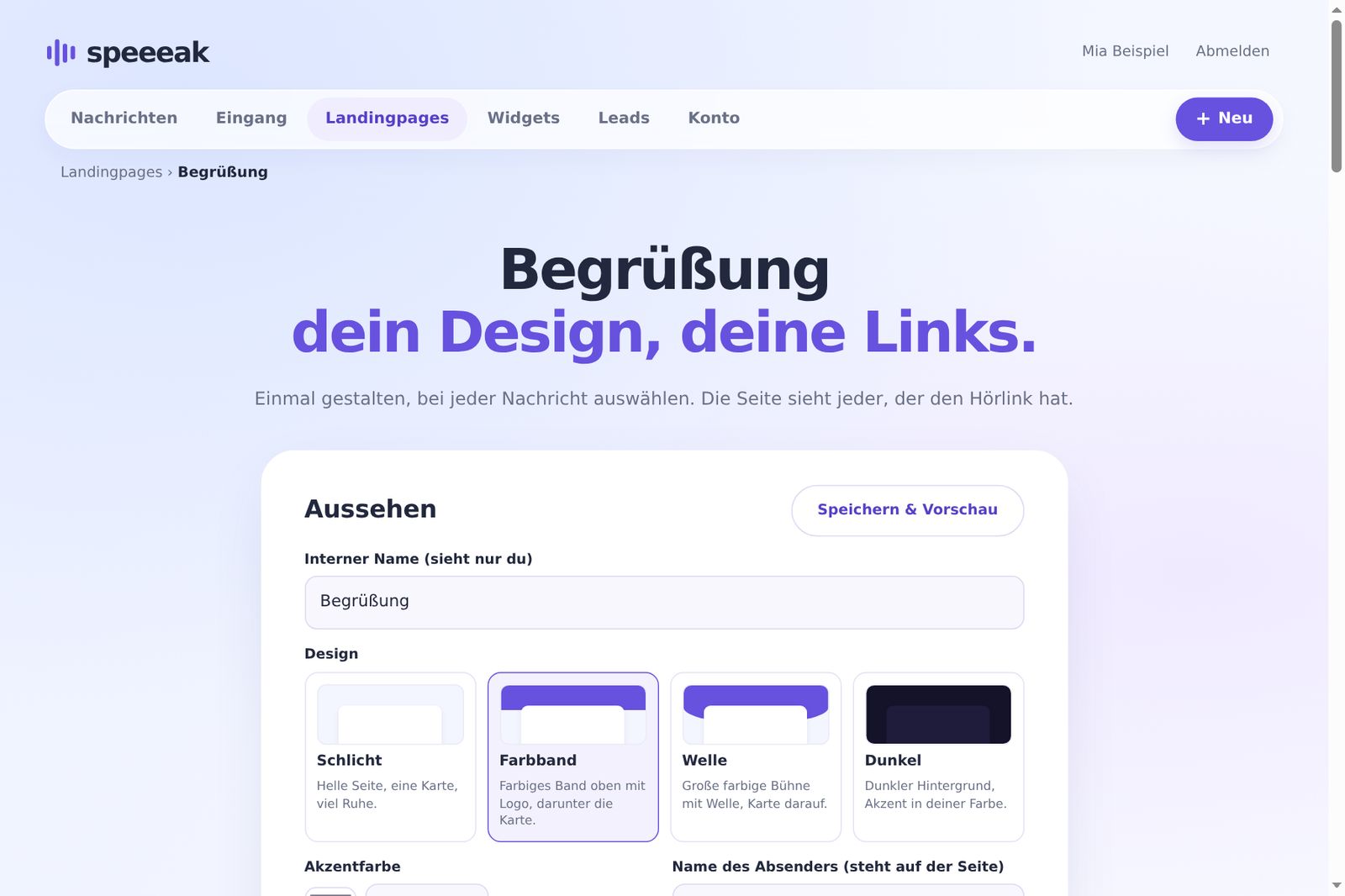 Landingpage-Editor